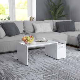Masuta de cafea, alb, 90 x 45 x 35 cm, PAL GartenMobel Dekor
