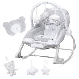 Balansoar multifunctional cu sunete si jucarii Kidwell Pino - Gri