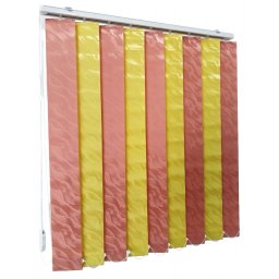 Jaluzele verticale BEATA 9609 / 9623 somon galben – jaluzele verticale moderne complete cu prindere pe tavan