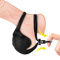 Armony Manta Scrotum Vibrator Ring Remote Control Black