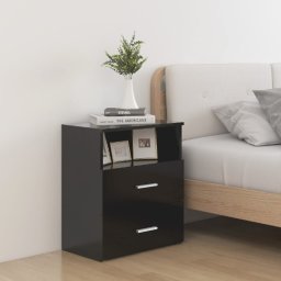 Noptiere, 2 buc., negru, 50x32x60 cm GartenMobel Dekor