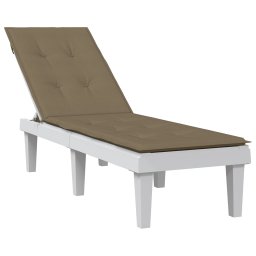 Perna de sezlong, melanj gri taupe, (75+105)x 50x3 cm textil GartenMobel Dekor