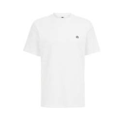 WE Fashion Tricou galben / negru / alb