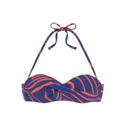 BUFFALO Sutien costum de baie 'Buffalo' albastru închis / portocaliu