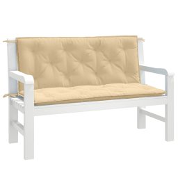 Perna banca de gradina, 2 buc., melanj bej, 120x50x7 cm, textil GartenMobel Dekor