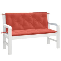 Perna banca de gradina, 2 buc. melanj rosu, 120x50x7 cm, textil GartenMobel Dekor