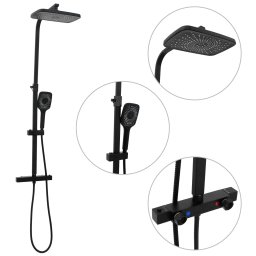 Set de dus cu doua capete, mixer si furtun, negru, alama GartenMobel Dekor