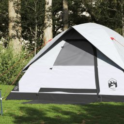 Cort de familie cupola 6 persoane, alb opac textil impermeabil GartenMobel Dekor