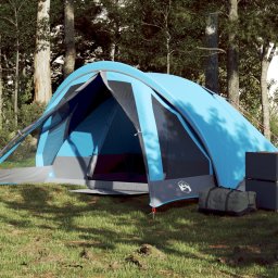Cabina cort de camping, 4 persoane, albastru, impermeabil GartenMobel Dekor