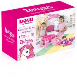 Masuta de activitati cu 30 cuburi de construit - Unicorn