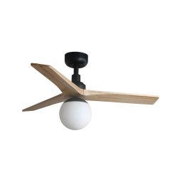 Ventilator de tavan FARO 34284-11L KLIM S 1xE27/15W/230V lemn/negru + telecomandă