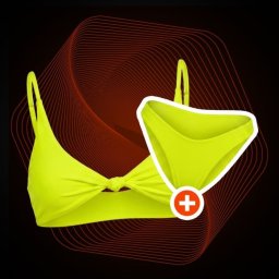 GymBeam CURACAO Bikini Top Lime M