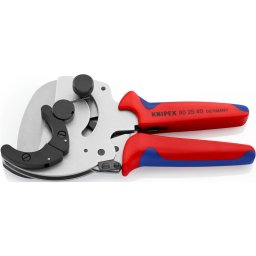 KNIPEX pipe cutter 90 25 40 (red/blue, for composite and plastic pipes)