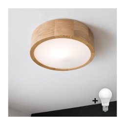 Plafonieră LED Brilagi CARVALHO 1xE27/60W/230V stejar d. 27,5 cm