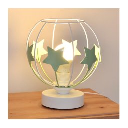 Lampă de masă pentru copii STARS 1xE27/15W/230V verde/alb