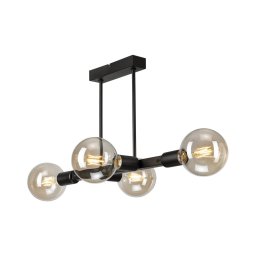 Lustră pe tijă ASTRID 4xE27/60W/230V negru