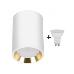 Spot LED CHLOE 1xGU10/6W/230V alb/auriu rotund