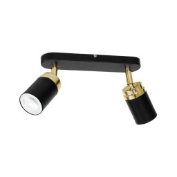 Spot RENO 2xGU10/60W/230V negru/auriu