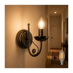 Aplică LED Brilagi STEFANO 1xE14/40W/230V negru patină