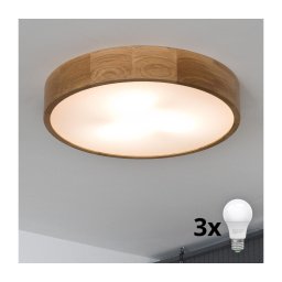 Plafonieră LED Brilagi CARVALHO 3xE27/60W/230V stejar d. 47,5 cm