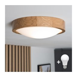 Plafonieră LED Brilagi CARVALHO SLIM 1xE27/60W/230V stejar d. 27 cm