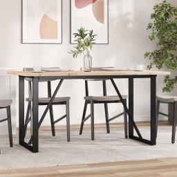 Masa bucatarie, cadru O, 140x80x75,5 cm lemn masiv pin si fonta GartenMobel Dekor