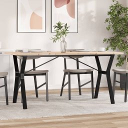 Masa bucatarie, cadru Y, 160x80x75,5 cm lemn masiv pin si fonta GartenMobel Dekor