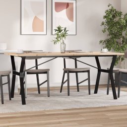 Masa bucatarie, cadru Y, 180x90x75,5 cm lemn masiv pin si fonta GartenMobel Dekor