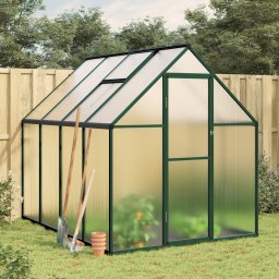Sere cu cadru de baza, verde, 224x169x195 cm, aluminiu GartenMobel Dekor