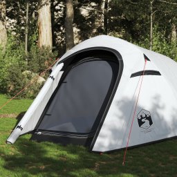 Cort camping tunel 3 persoane, alb, tesatura opaca, impermeabil GartenMobel Dekor
