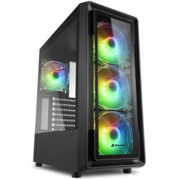 Carcasa Sharkoon TK4 RGB, Mid-Tower, fara sursa, ATX, Black