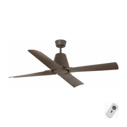 Ventilator de tavan FARO 33490 TYPHOON IP44 maro + telecomandă
