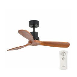 Ventilator de tavan FARO 33517DC MINI LANTAU lemn/negru + telecomandă