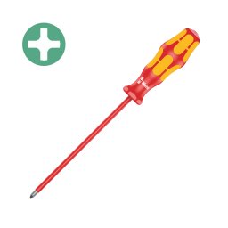 surubelnita VDE Phillips PH1 150 mm WERA 162 i Lasertip cu maner Kraftform antirostogolire pentru borne si tablouri electrice 05006153001