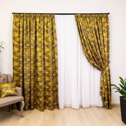 Set 2 draperii Hiko ROYAL SHINE galben, cu rejansa