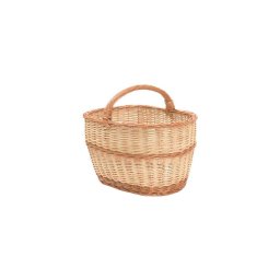 Coș de răchită cu mâner pentru lemne 35x52 cm