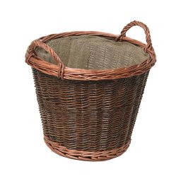 Coș de răchită cu mâner pentru lemne 50x48 cm