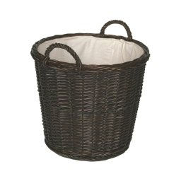 Coș de răchită cu mâner pentru lemne 50x48 cm