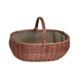 Coș de răchită cu mâner pentru lemne 40x65 cm