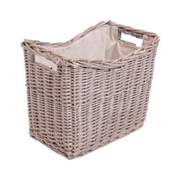Coș de răchită cu mâner pentru lemne 40x45 cm