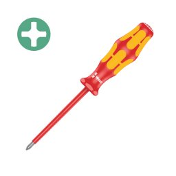 surubelnita VDE Phillips PH0 80 mm WERA 162 i cu maner Kraftform antirostogolire pentru borne si tablouri electrice 05006150001