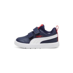 PUMA Sneaker low 'Courtflex V3' bleumarin / roșu / alb