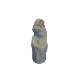 Candela mica portelan cu baterii, 6017-12