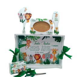 Set Tavita Mot (turta), Animalute Salbatice, model personalizat cu 6 piese - FEIS406014