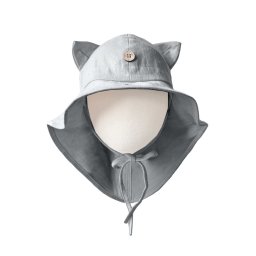 Pălărie ajustabilă ManyMonths cânepă și bumbac - Kitty Rock Grey
