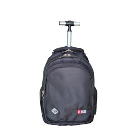 Ghiozdan Troler, St.Right, Roti Silicon, Impermeabil, Colectia Black, TB01, 44x32x25cm