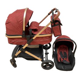 Carucior 3 in 1 transformabil landou-sport, scoica 508P Rosu