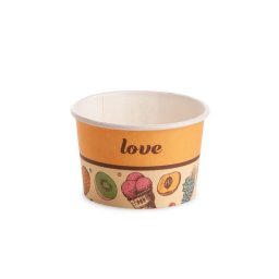 Pahar Carton Inghetata Groovy, O 6.42 x H 4 cm, 80 ml, Set 55 buc