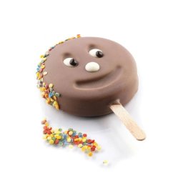 Forma Silicon Inghetata Mr. Funny, 2 forme silicon x 4 cav. O 8.3 x H 2.25 cm, 100 ml, 50 bastonase