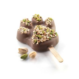 Forma Silicon Inghetata Paw, 2 forme silicon x 4 cav. 8.9 x 8.4 x H 2.4 cm, 98 ml, 50 bastonase